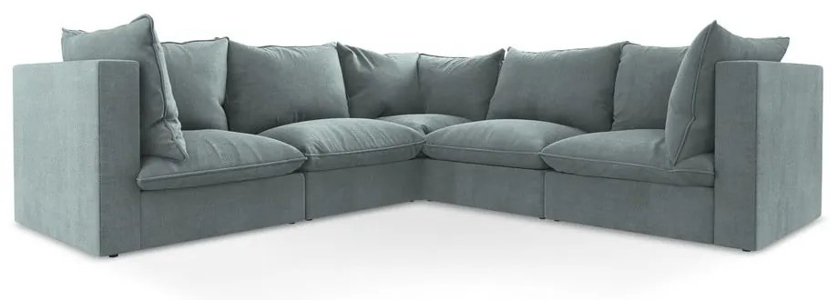 Divano angolare blu Manao – Makamii