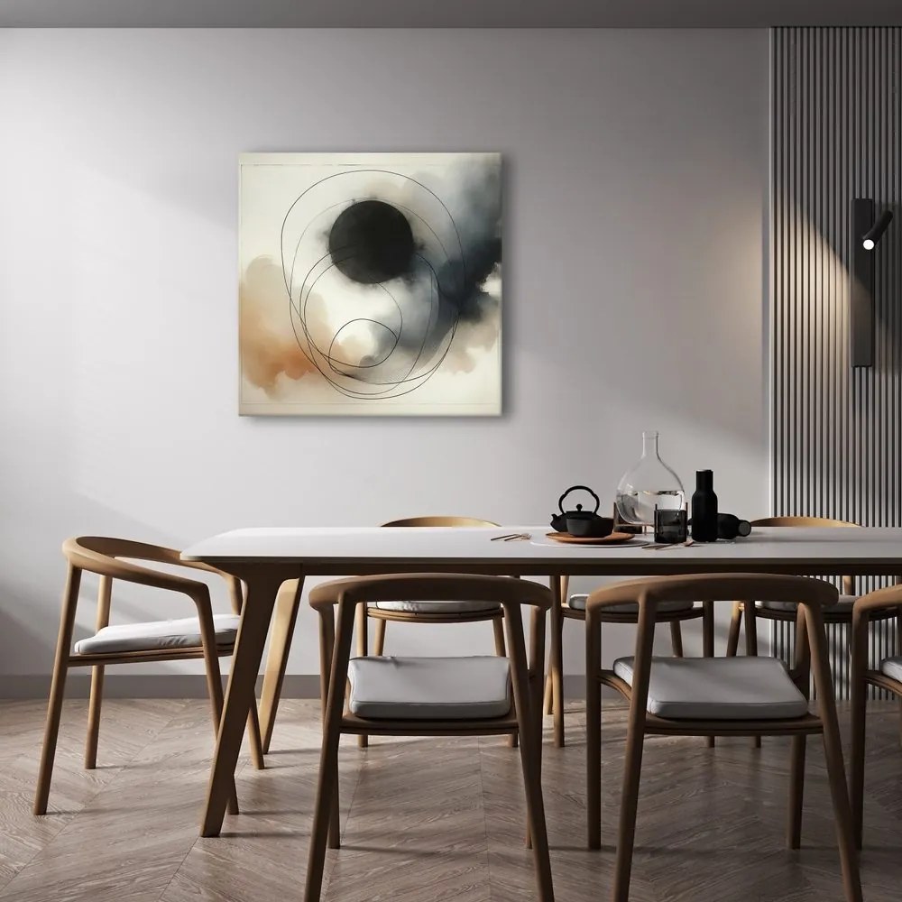Quadro su tela – Linee geometriche e toni fumosi