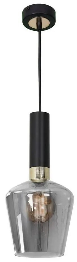 Lampadario su filo ROMA BLACK 1xE27/60W/230V