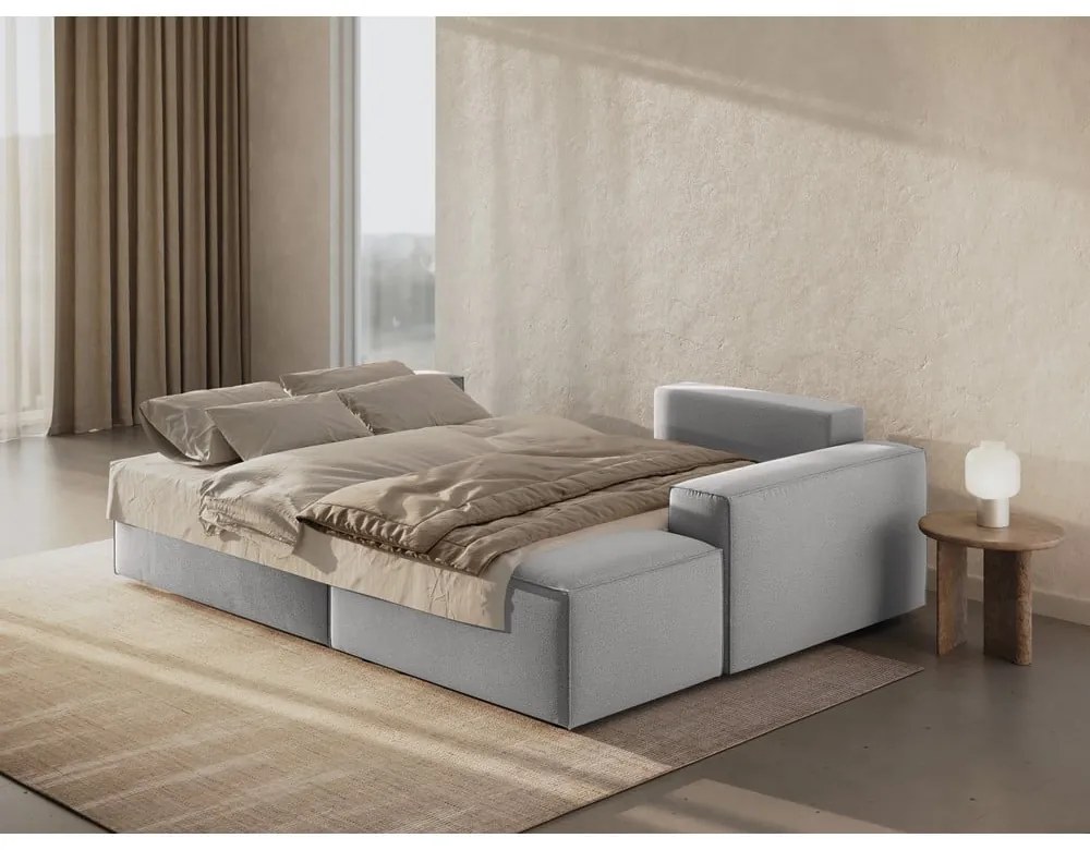 Divano letto angolare grigio chiaro (angolo destro) Jodie - Micadoni Home