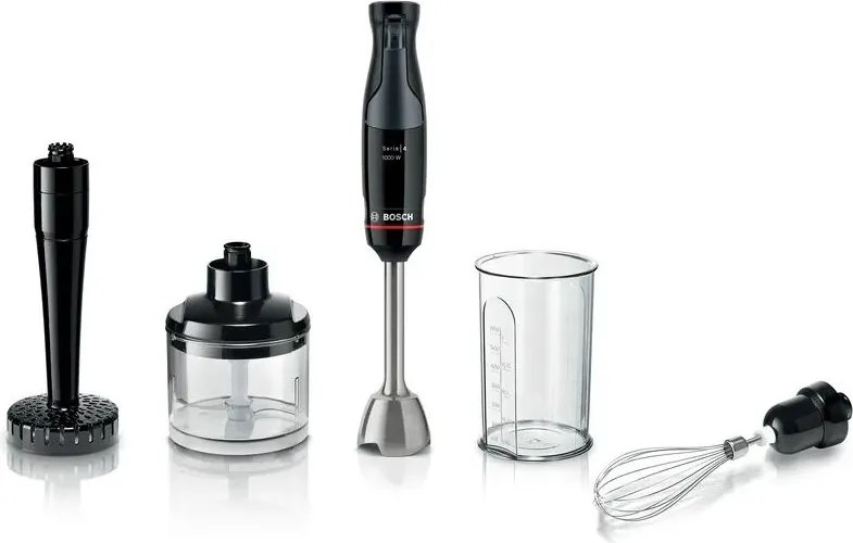 Bosch - Serie 4 MSM4B623 frullatore 0,6 l Frullatore ad immersione 1000 w Antracite, Trasparente