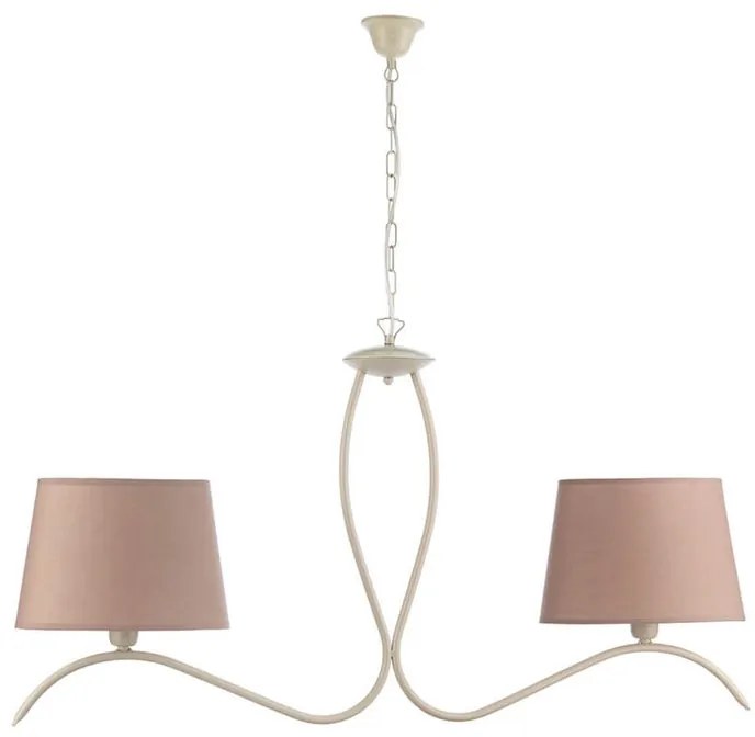 Lampadario Country charm Lampadario Country charm Zen 2x E27 bianco paralume bianco 2x E27