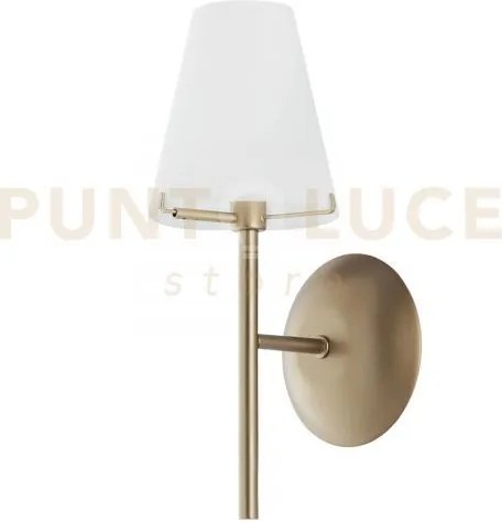 Applique a parete canto oro e bianca 1 luce attacco g9 12x16,5x30,5...