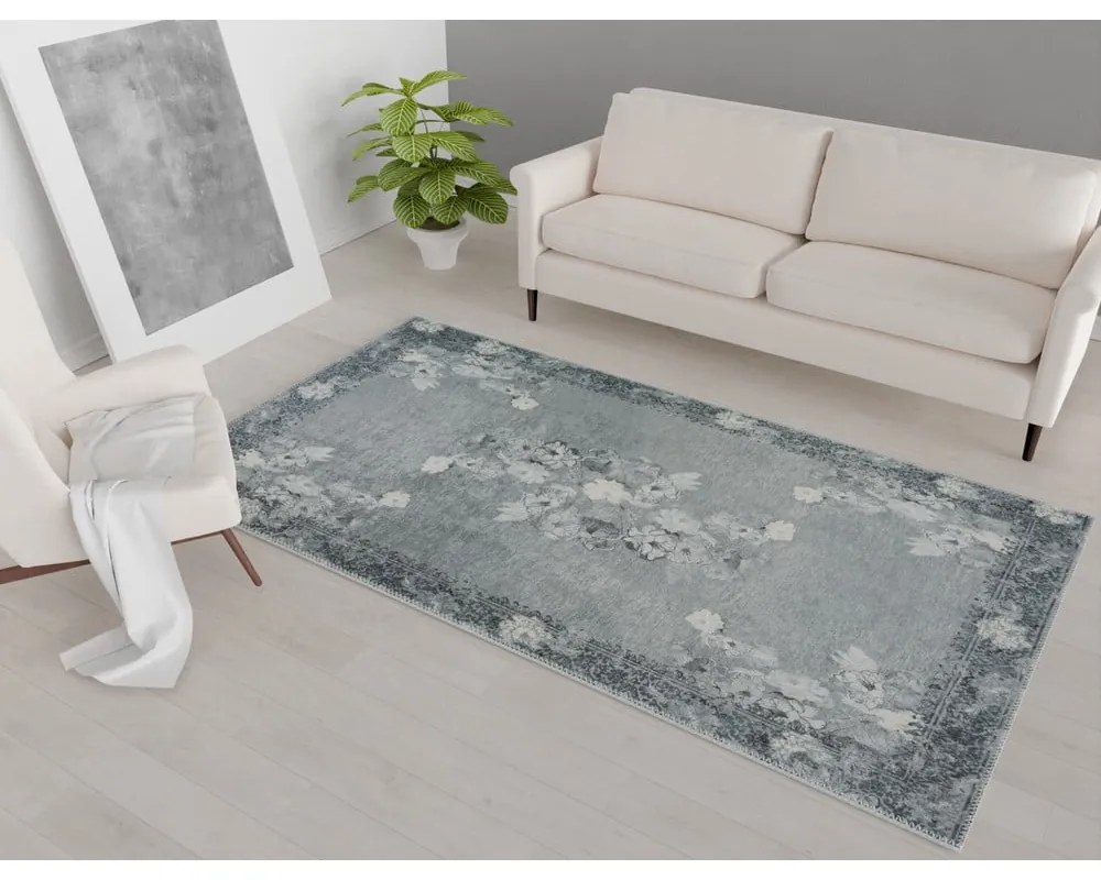 Tappeto grigio lavabile 200x80 cm - Vitaus