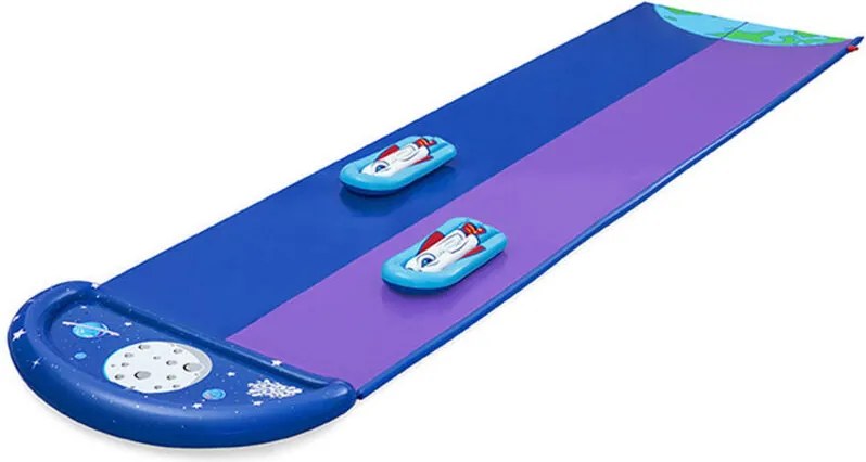 Bestway Pista Scivolante con Rampa di Salto Doppio 488x138 cm +3 Anni Giardino 52364