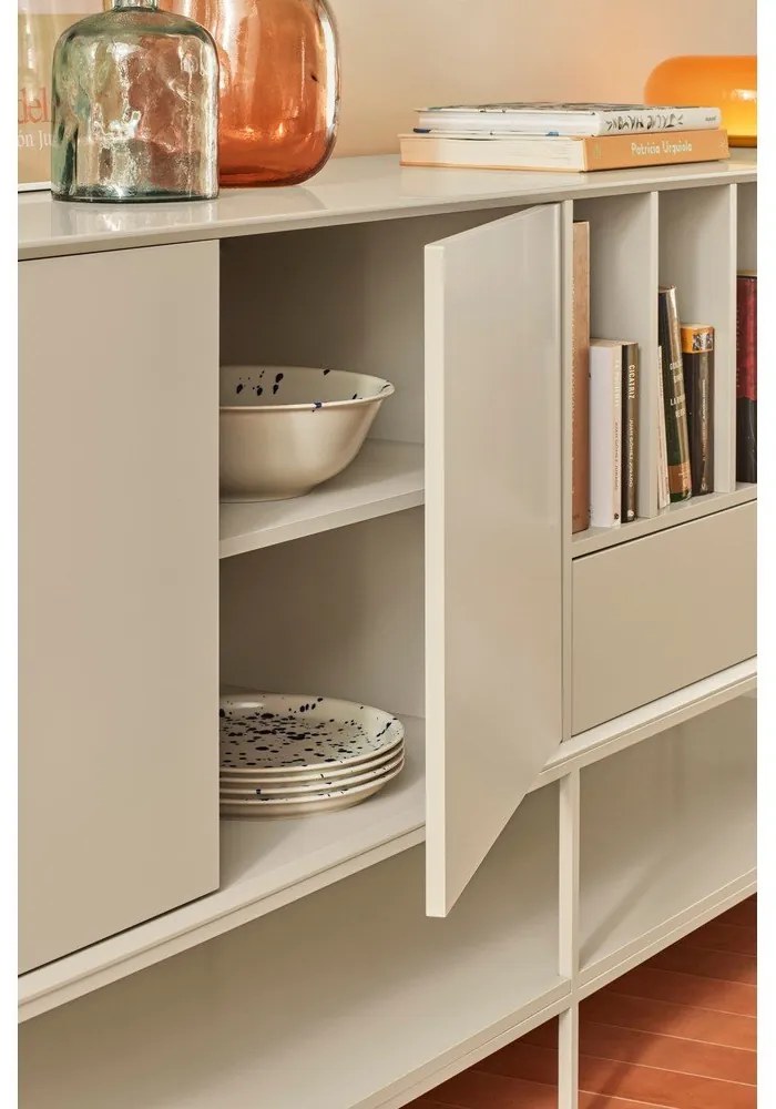 Cassettiera nera 220x98x45 cm Platt – Teulat