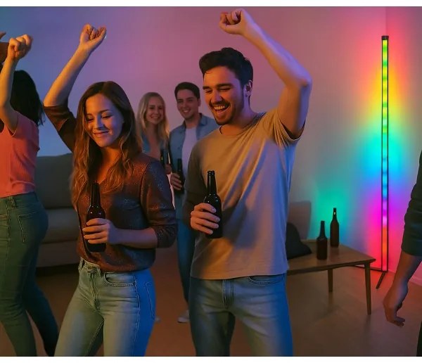 Grundig - LED RGBW Lampada da terra dimmerabile LED/6W/230V + telecomando