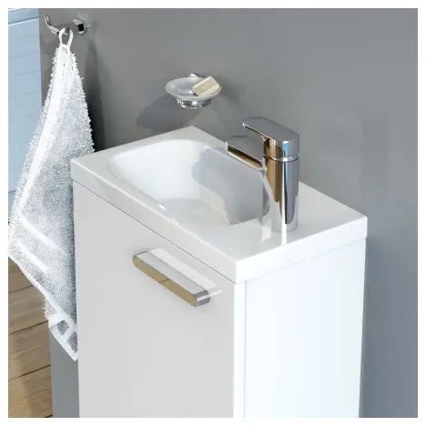 Ravak XJGP1100000 - Lavabo sospeso CHROME 40x22 cm marmo colato/bianco