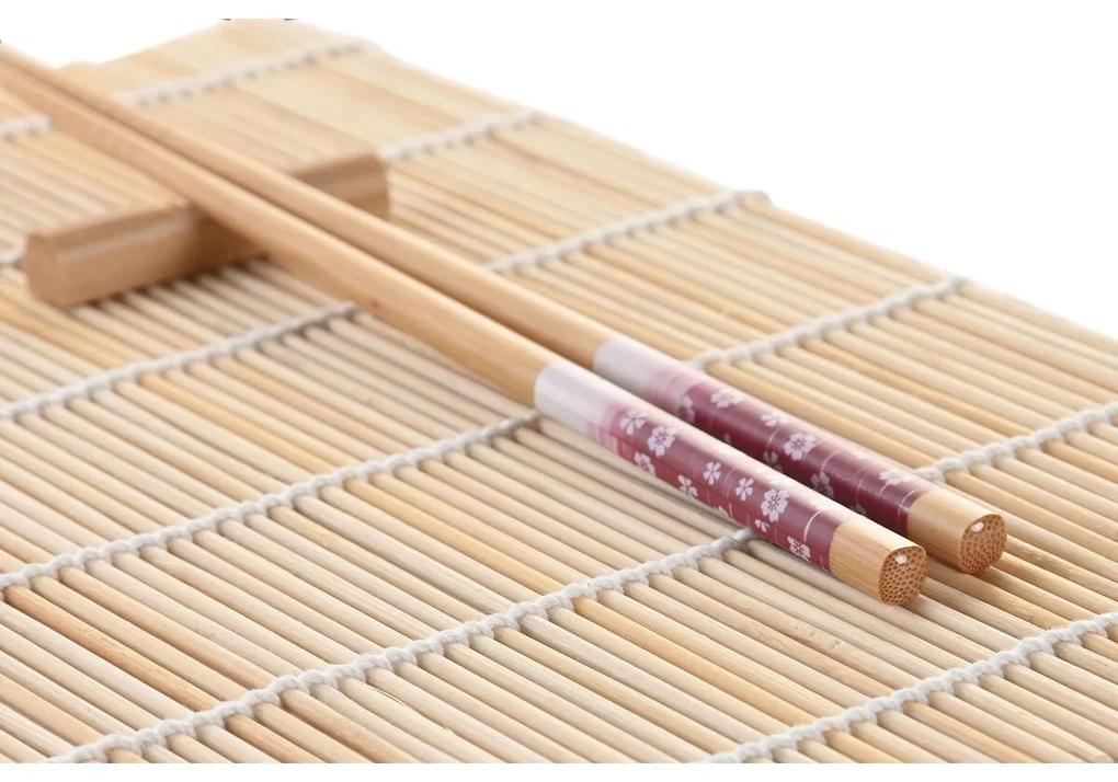 Set per Sushi DKD Home Decor Multicolore Bambù Mandala Gres Orientale (16 Pezzi)