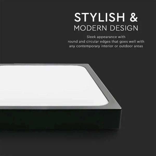 Plafoniera LED da bagno LED/24W/230V 6500K IP44 29,5x29,5 cm nero