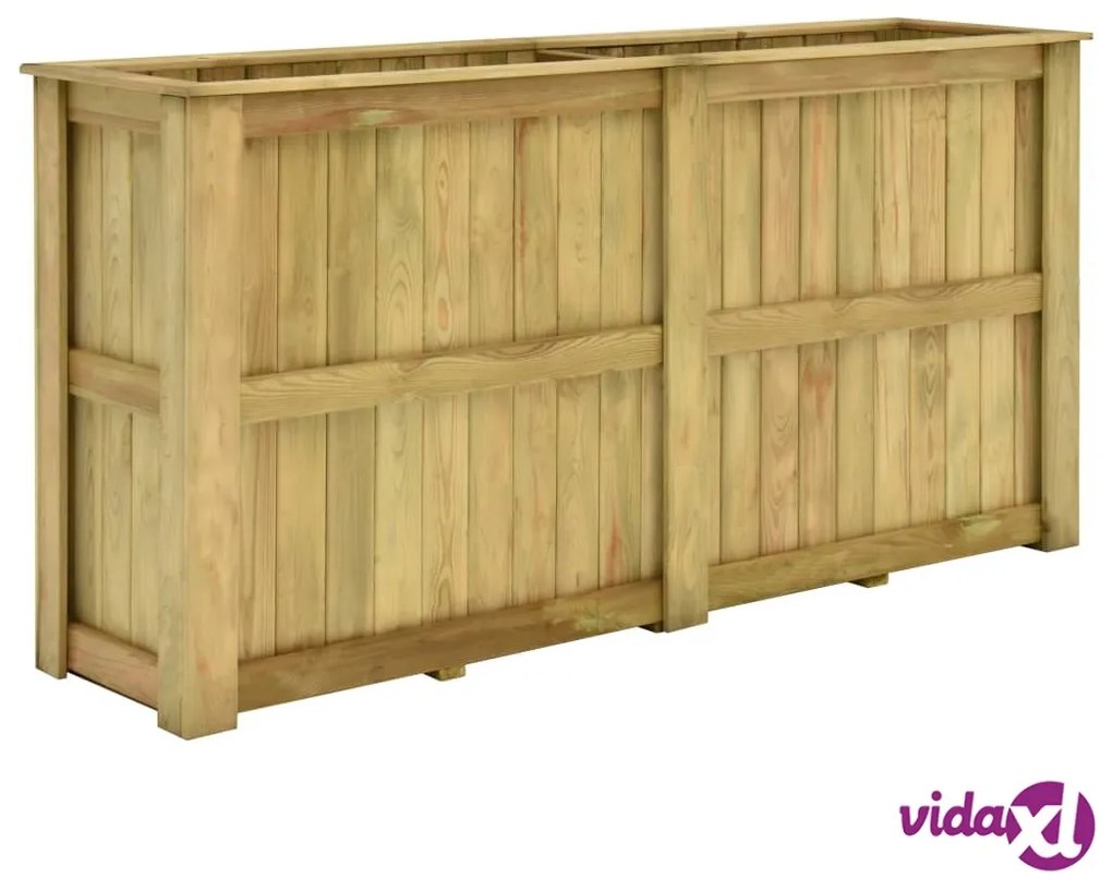 vidaXL Fioriera Rialzata 196x50x100 cm in Legno di Pino Impregnato
