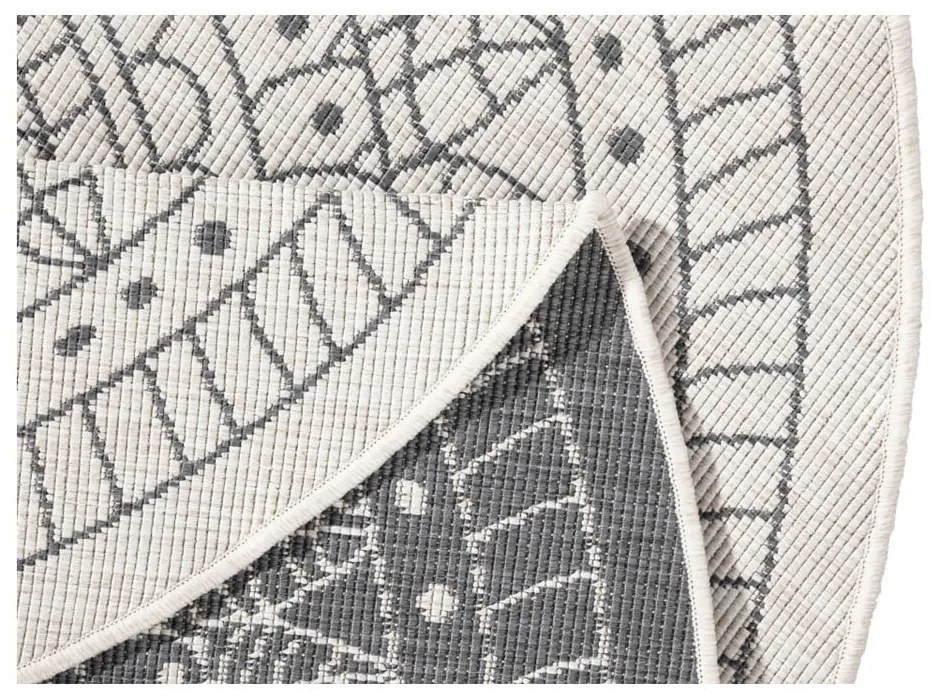 Tappeto da esterno grigio e crema , ⌀ 140 cm Porto - NORTHRUGS