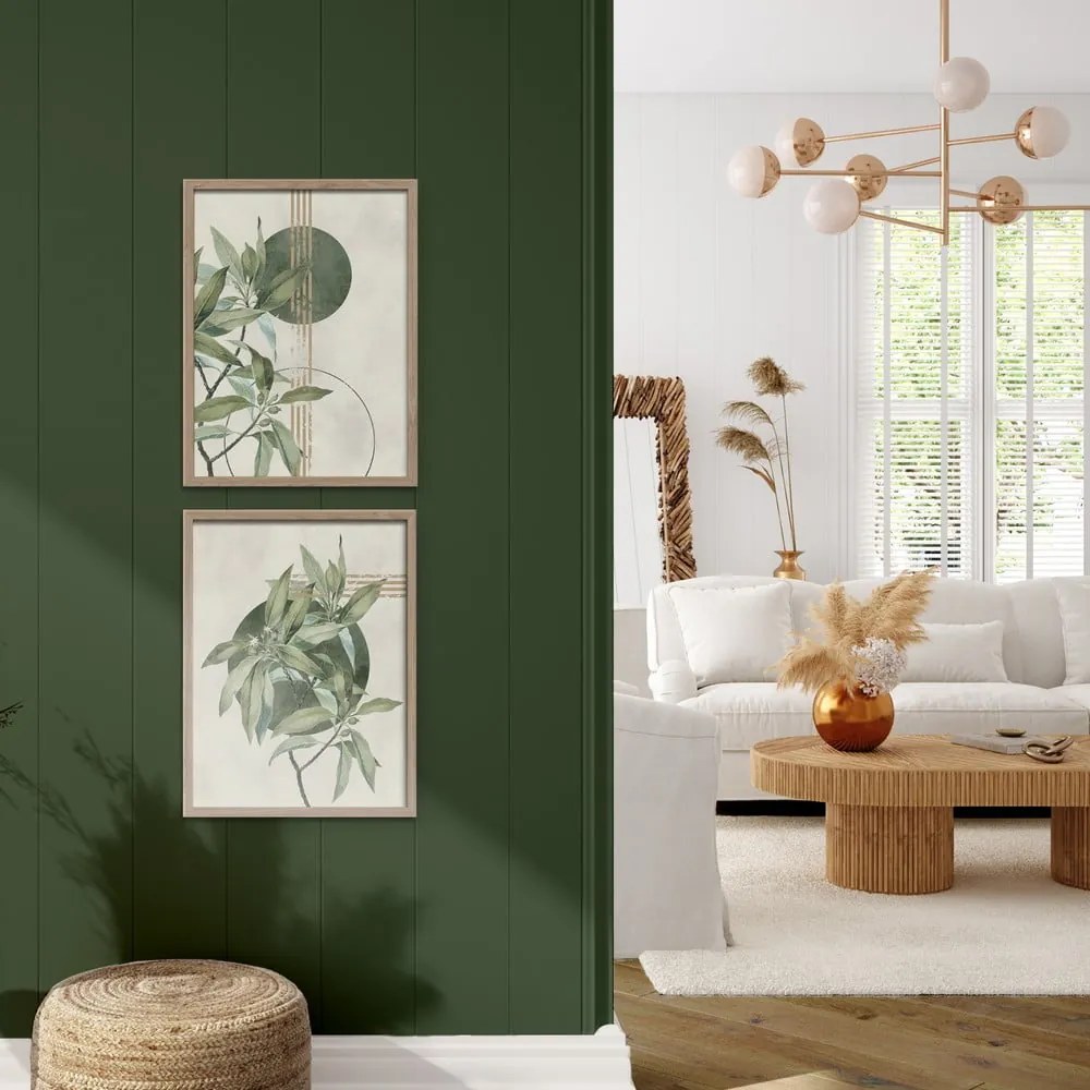 Set di dipinti 2 pz 30x40 cm Green – Styler