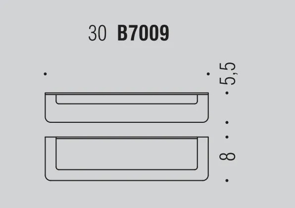 Colombo Design Over B7009vss portasciugamani 30 cm a parete In Acciaio Satinato