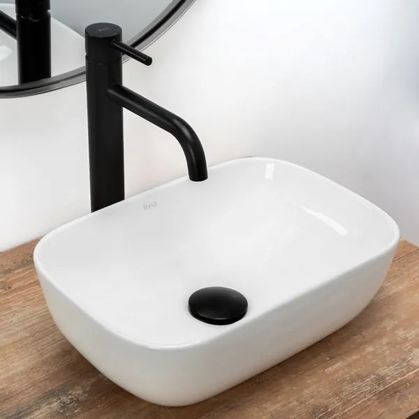 REA-U5667 - Lavabo da appoggio BELINDA MINI 25x36 cm ceramica/bianco lucido