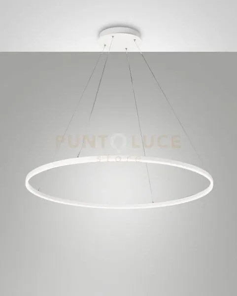 Giotto sospensione bianca d.100cm a led 4000k - 60w - 6700 lm dimme...