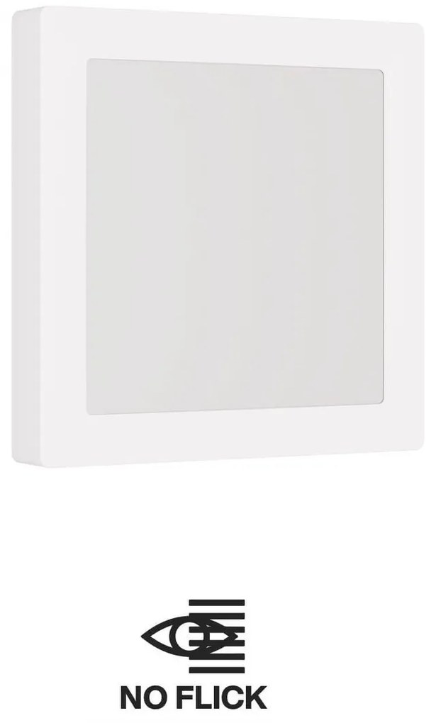 Plafoniera LED Slim Quadrata 20W 2.000lm no Flickering 225x225mm