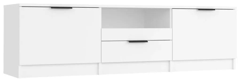 Mobile porta tv bianco 140x35x40 cm in legno multistrato