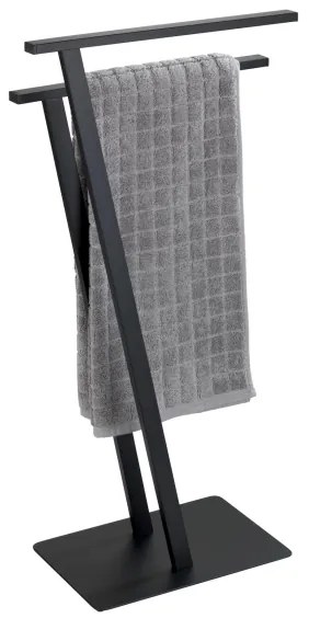 WENKO 24396100 - Porta asciugamani LIRIO 20x40 cm nero