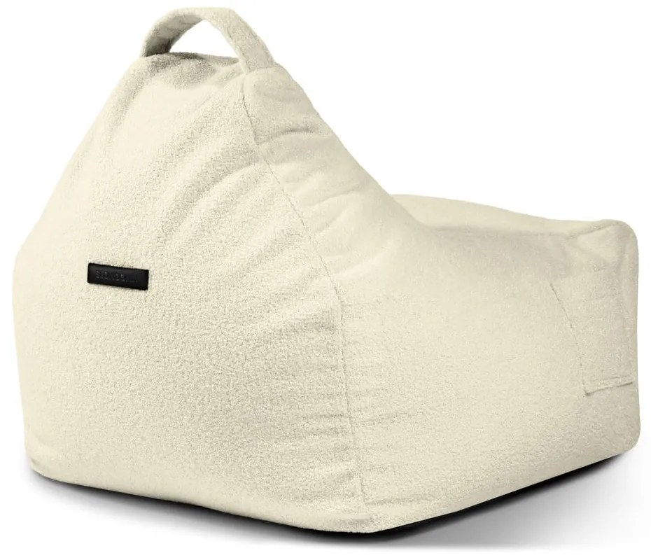 Pouf a sacco per bambini marrone con rivestimento in bouclé Game Amuse – SLOWDOWN