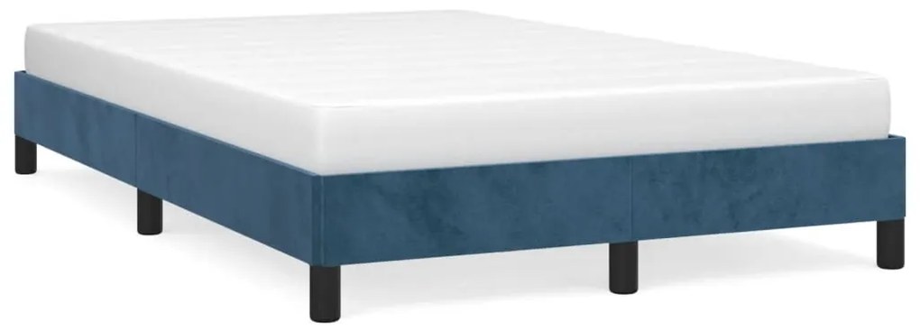 Giroletto Senza Materasso Blu Scuro 120x190 Cm Velluto /