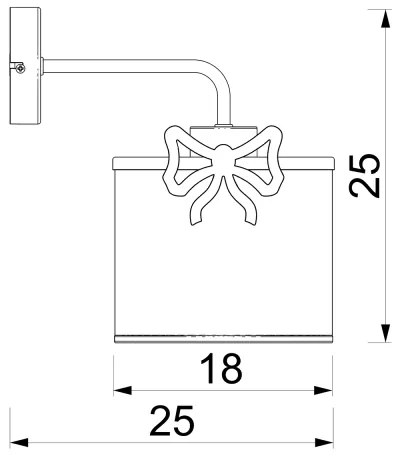 Applique per bambini SWEET 1xE27/15W/230V bianco/rosso/bow