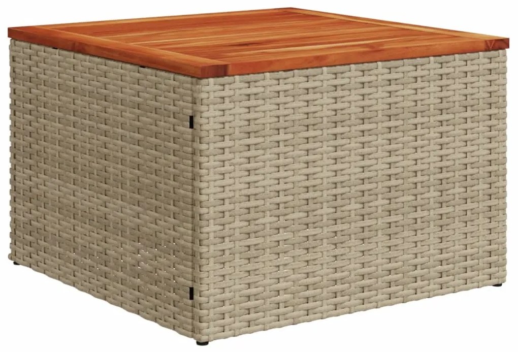 Set Divano da Giardino 11 pz con Cuscini Beige Misto Polyrattan