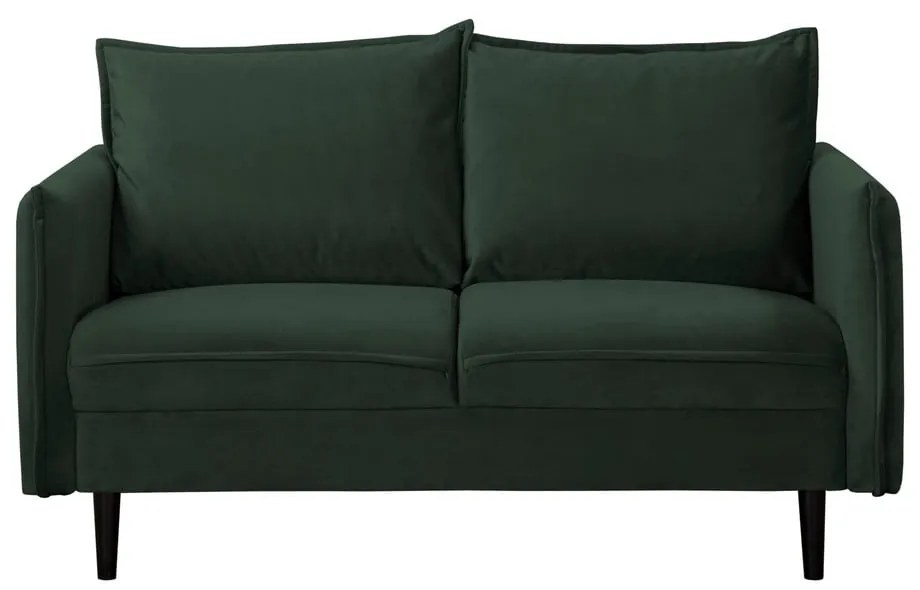 Divano verde scuro con rivestimento in velluto 138 cm Juli – Ropez
