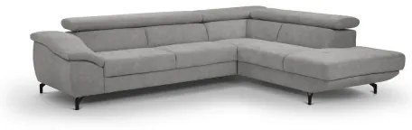 Divano angolare letto con contenitore a L BRESCIA dx grigio