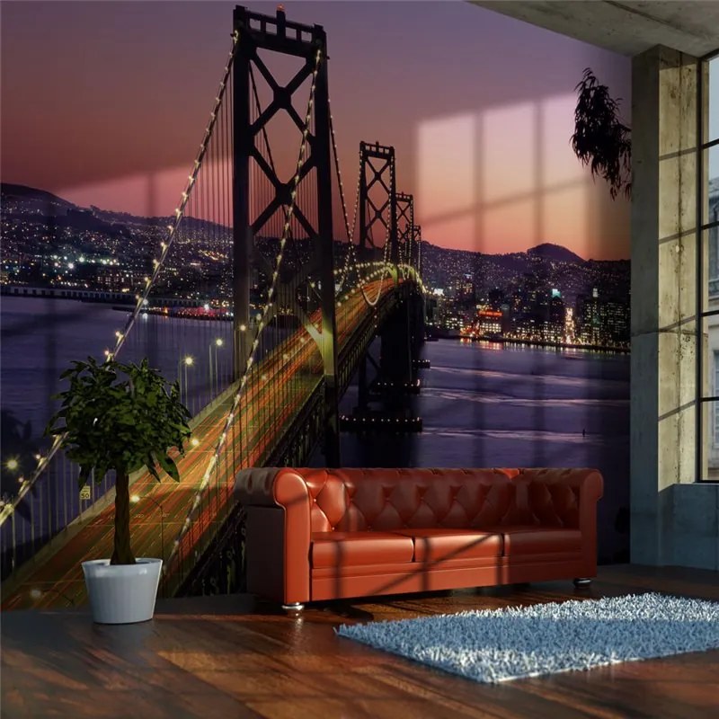 Fotomurale  Charming evening in San Francisco  Colore Nero, Dimensioni e Misure 250x193