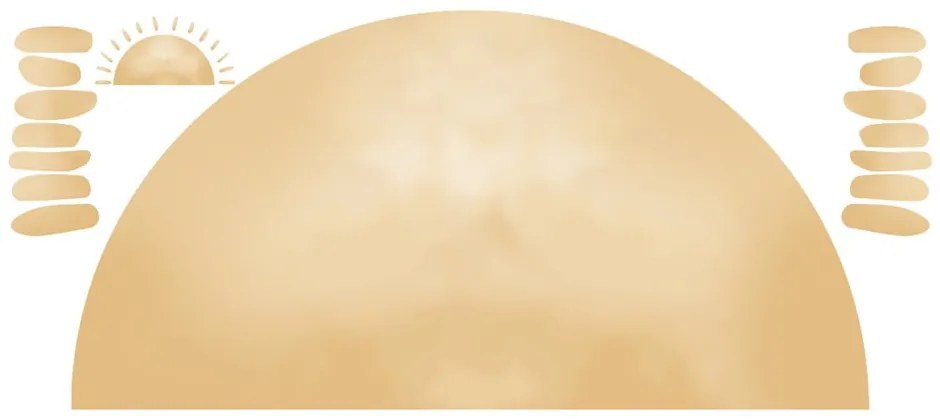 Adesivo per bambini per muro 155x75 cm Watercolor Sun – Ambiance