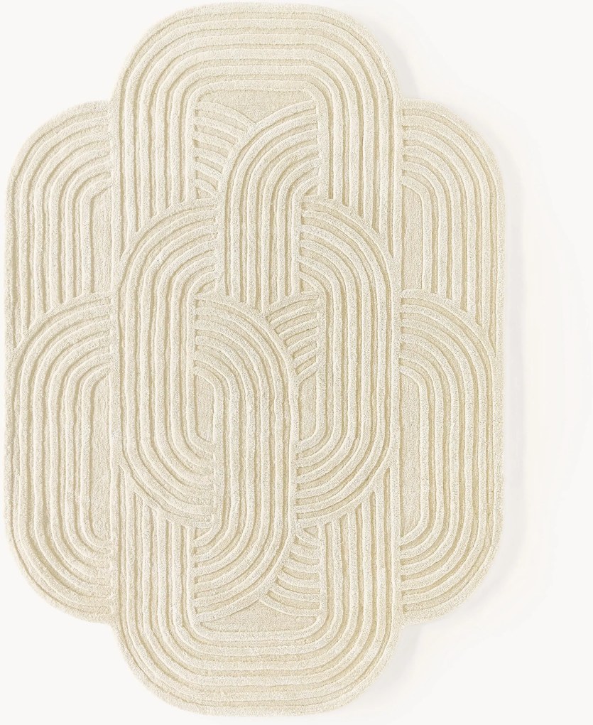 Tappeto in lana con motivo in rilievo Koli