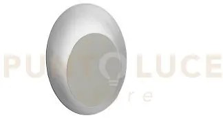 Applique led per esterni in alluminio argento ap.shell-silver