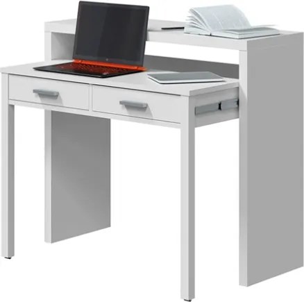 Scrivania Consolle Estraibile Salvaspazio 98x36x87 Cm Bianco Opaco