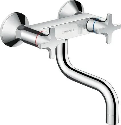 Rubinetto da cucina fisso a s Logis M32 argento cromato lucido HANSGROHE