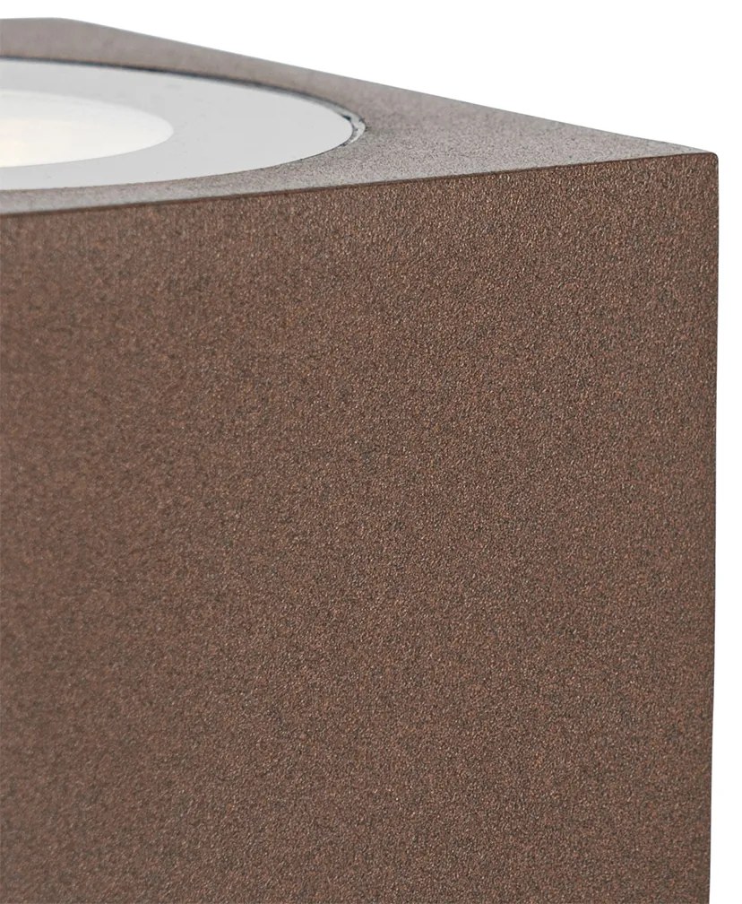 Faretto da giardino industriale marrone ruggine quadrato IP65 - Lennard