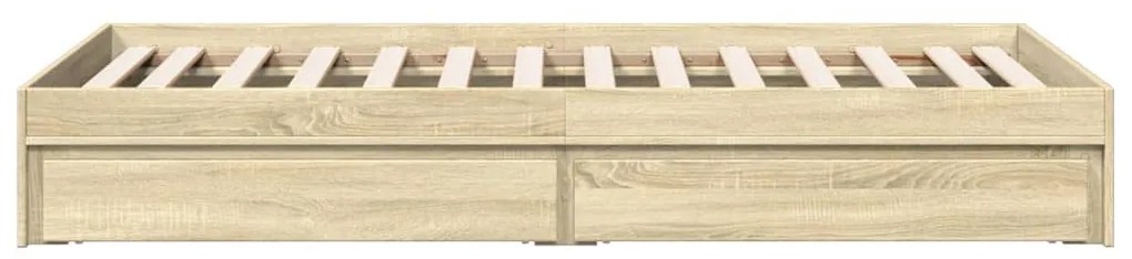 Giroletto cassetti rovere sonoma 90x200 cm legno multistrato