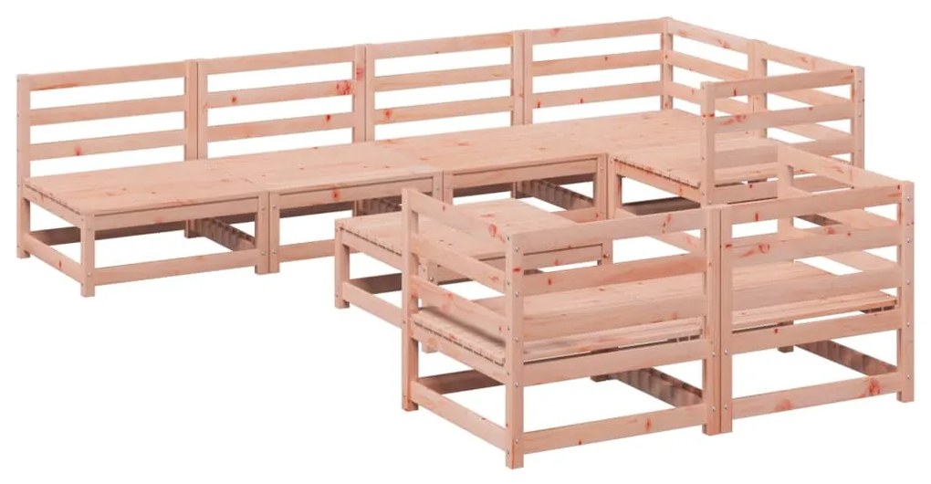 Set divani da giardino 8 pz in legno massello abete douglas