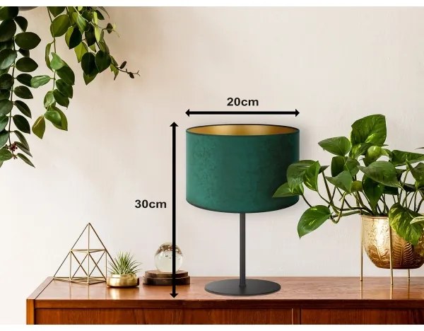 Duolla - Lampada da tavolo ROLLER 1xE14/15W/230V diametro 20 cm verde scuro/oro