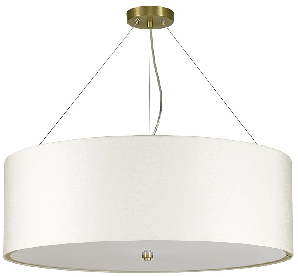 Lampadario Contemporaneo Pearce Acciaio Ottone Antico 7 Luci E27