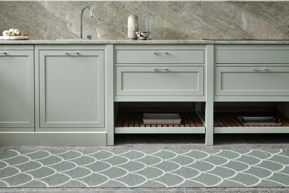 Passatoia da interno/esterno verde 70x150 cm Kotte Army Sage – Pappelina