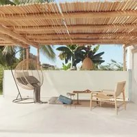 Tenda Laterale Retrattile per Patio 117x600 cm Crema cod mxl 14187