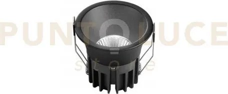 Incasso led quark nero tondo cob 12w 1300lm cct 3000k / 4000k / 650...
