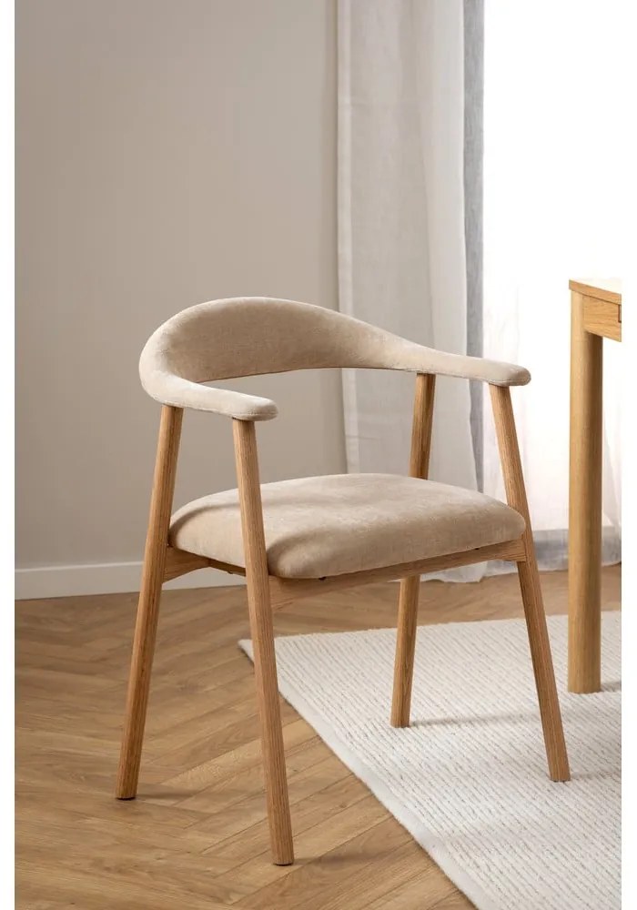 Sedia da pranzo beige/di colore naturale Addi – Actona