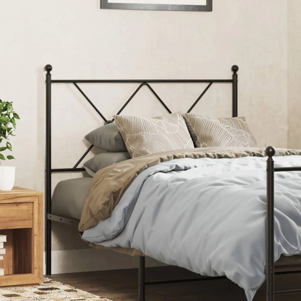 Testiera İn Metallo Nero 90 Cm /