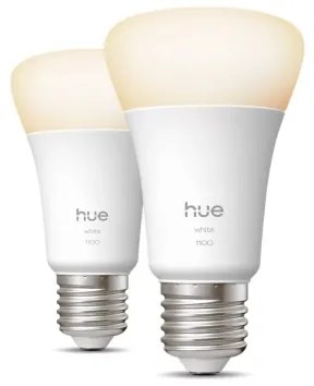 Confezione da 2 lampadine LED dimmerabili Philips Hue WHITE, attacco E27, 9,5 W, 230 V, 2700 K