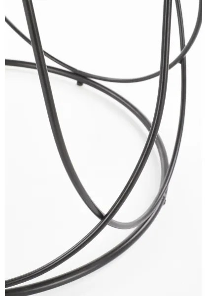 Tavolino NUBIRA 41x60 cm nero/marrone