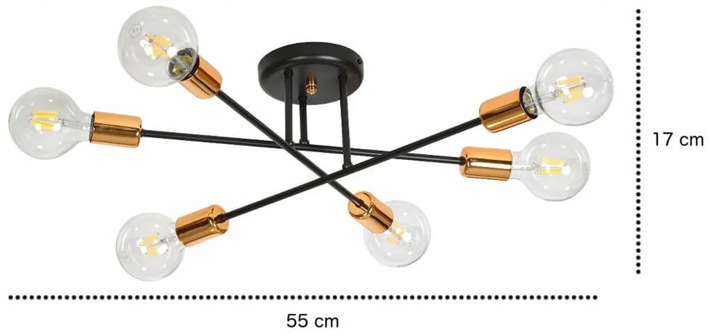 Lampadario VEKEN 6B BLACK