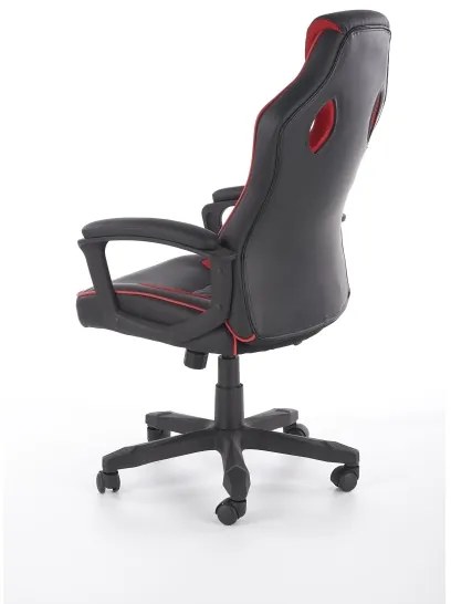 Sedia da ufficio HELO nera/rossa