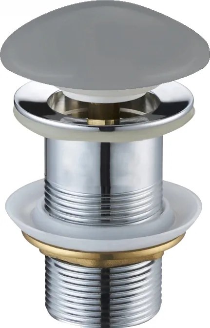 Mexen tappo klik-klak rotondo, ceramica grigio chiaro opaco - 79910-61